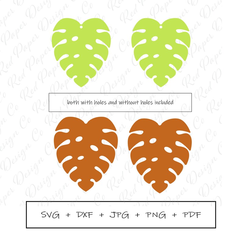 Download Monstera Leaves Earrings SVG Design Leather Earrings ...