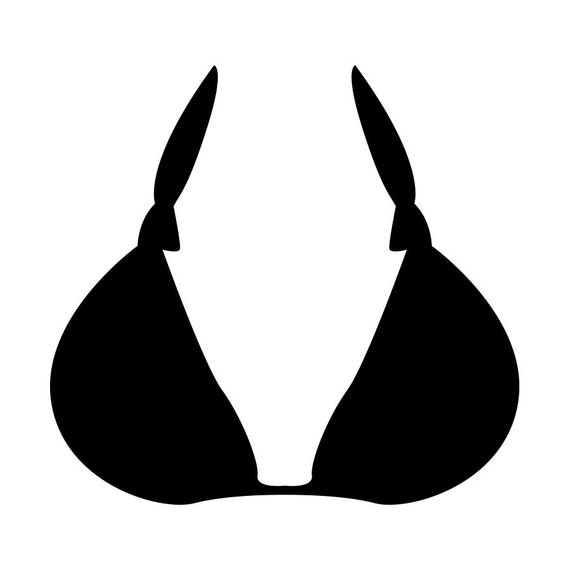 Premium Vector  Black silhouette of bra bikini lingerie
