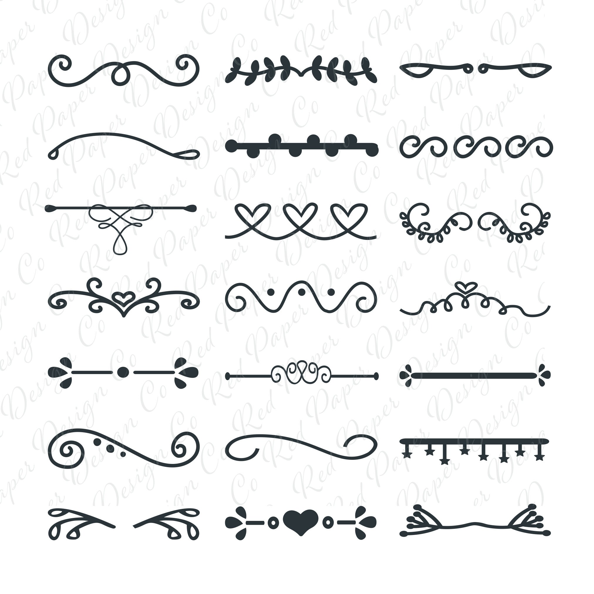 Download Svg Text Dividers Flourishes And Design Elements And Etsy