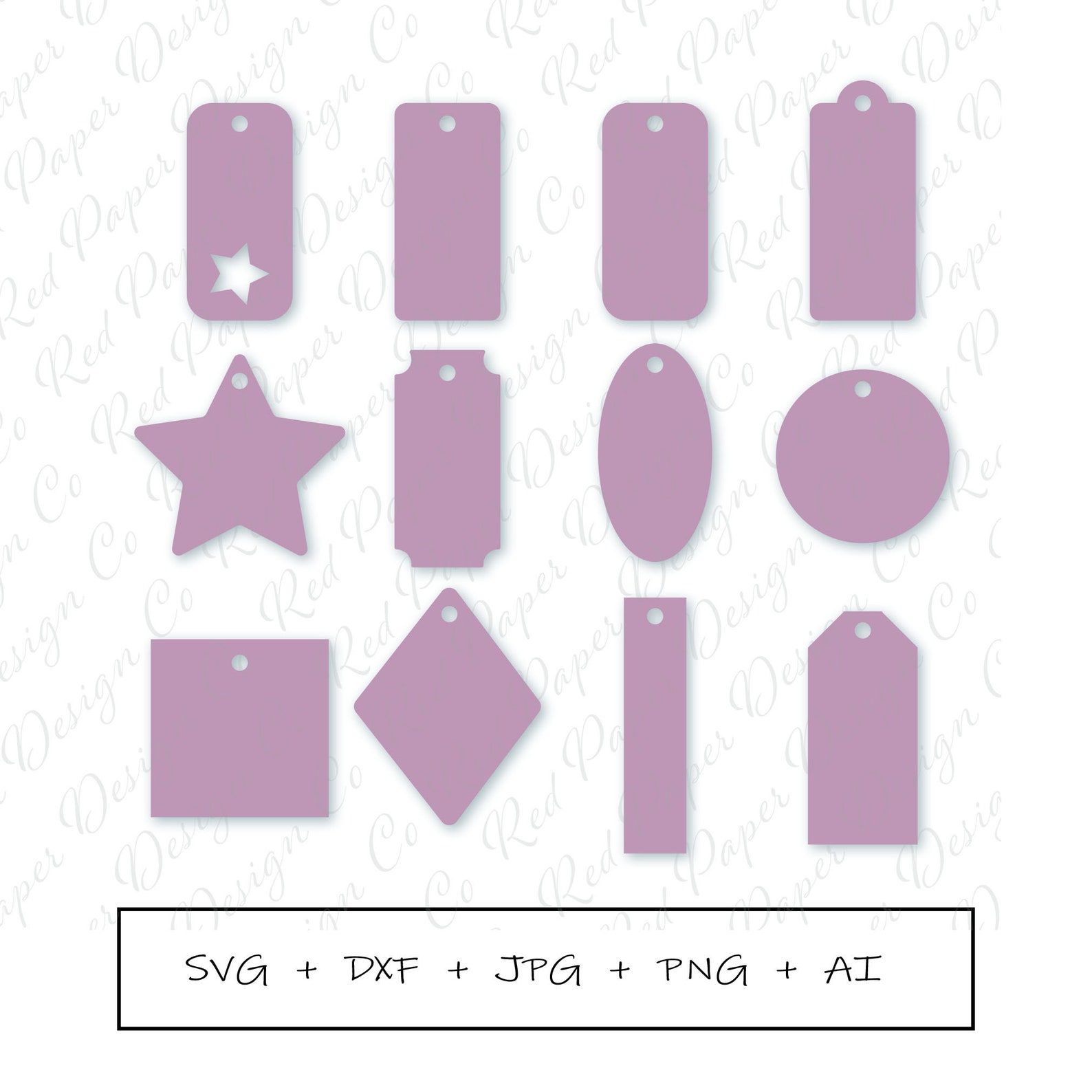 SVG Gift Tags Cuttable Christmas Gift Tags Christmas Shapes | Etsy