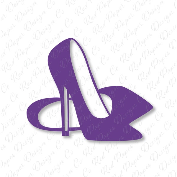PNG Purple Glitter High Heels, Stiletto Clipart, Png, Beauty Glamour Birthday Card Element Womens Shoes, Girley Commercial Use