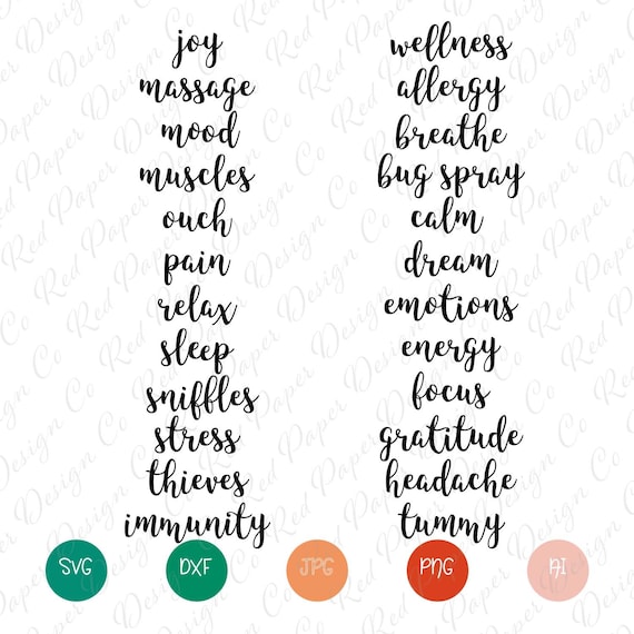 Download Essential Oil Labels Cut File Svg Dxf Pdf Printable Cuttable Etsy