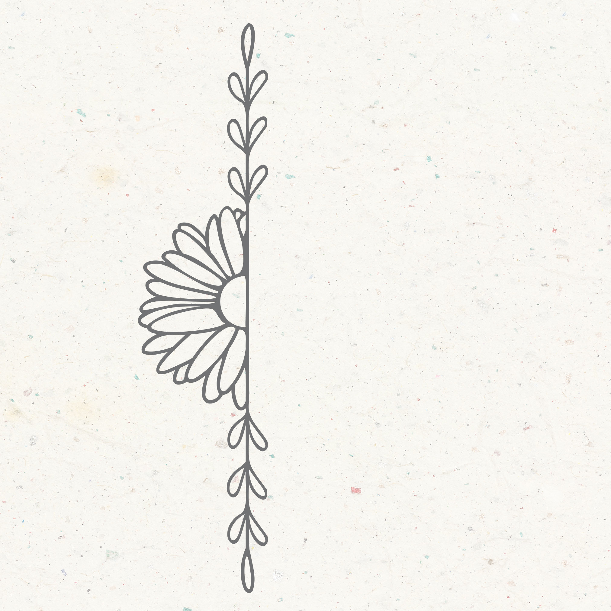 Daisy Flower Border SVG Underline Divider Daisies Doodle | Etsy UK