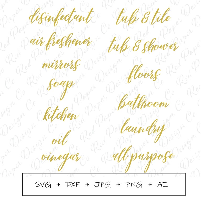 Spray Bottle Diy Label Printable Cuttable SVG PDF DXF - Etsy