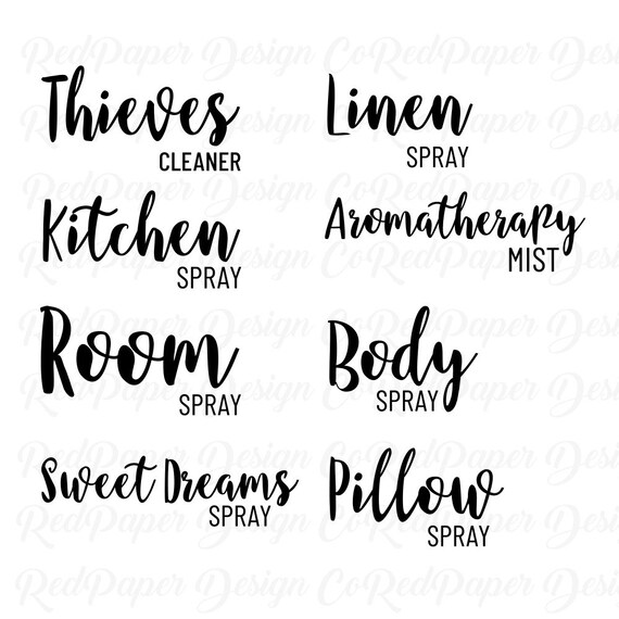 Download Free Essential Oils Labels Bundle Svg Thieves Cleaner Kitchen Etsy SVG Cut Files