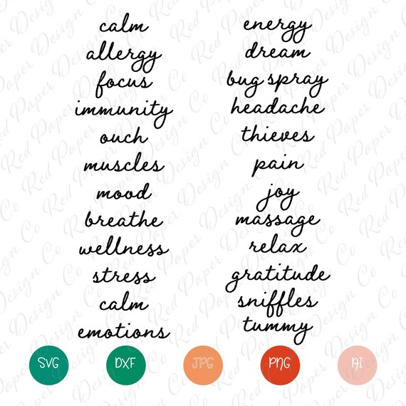 Download Essential Oil Labels Svg Cut File Dxf Pdf Printable Cuttable Etsy