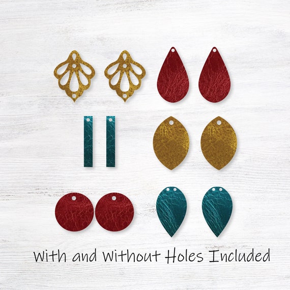 Earring SVG, Faux Leather Earrings Cricut, Cut File, Ornate Earrings Bundle  for Silhouette, Earrings Leaf Shape Design File 