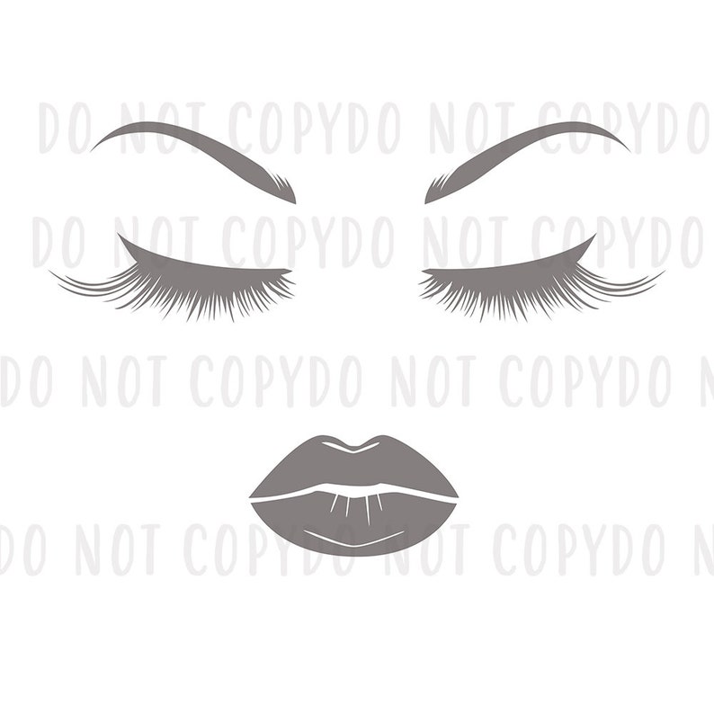 Download Eyelashes and Lips SVG Bundle Cut File Makeup Svg Dxf Eps ...