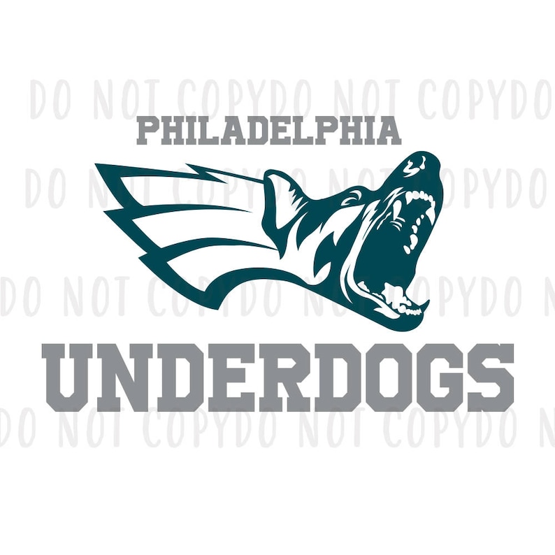 SVG Philadelphia Eagles Underdog Logo Cut file for Cricut | Etsy