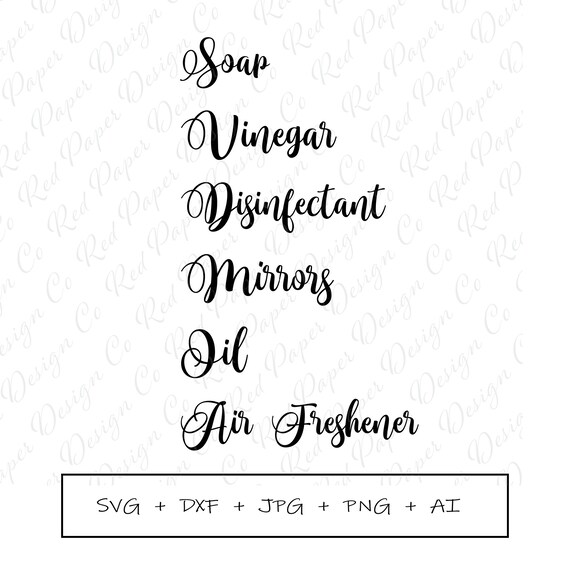 Download Svg Cut File Essential Oils Cleaner Labels Vinegar Label Air Etsy