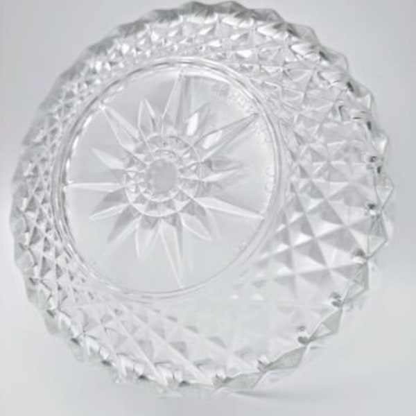 Arcoroc France Glass Bowl Vintage Diamond Point Starburst Small 4" Dish Bowl