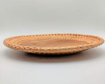 Woven Plate Handmade Plate Decorative Wooden 9"