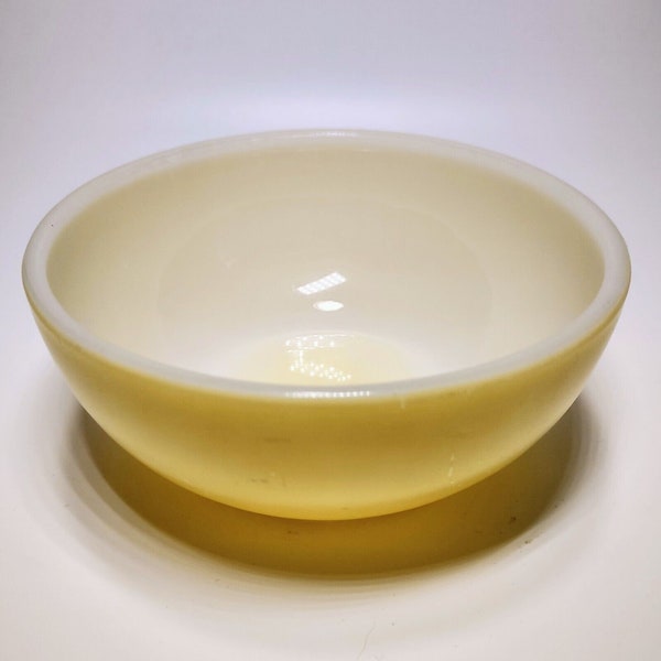 Fire King Bowl Small Fire King Cereal Bowl Mid Century Oven Safe Milk Glass Baking Dish Heat Resistant Yellow