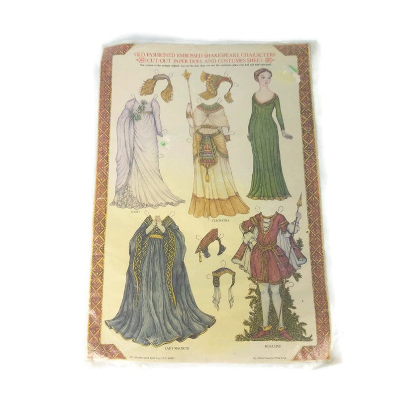 shakespeare paper dolls