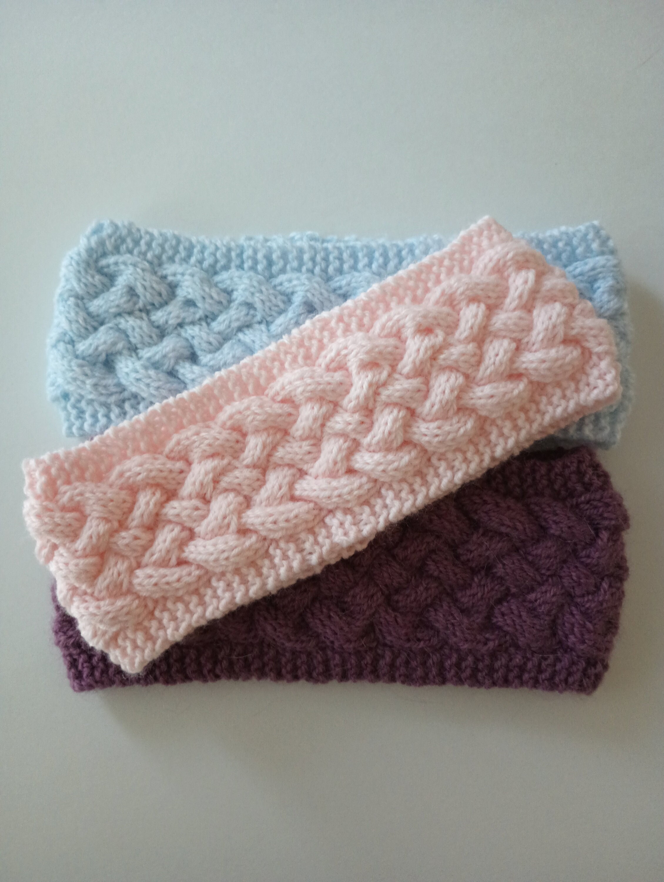 Knit woven cable headband - Etsy 日本
