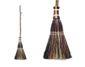 Handmade Kids Broom - Rainbow - Traditional, Rustic, Wall Decor, Broomstick, Halloween, Witch Costume