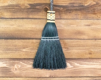 Kids Broom - Black - Small Classic House Broom, Tent Broom, Functional Art, Rustic Wall Decor, Broomstick