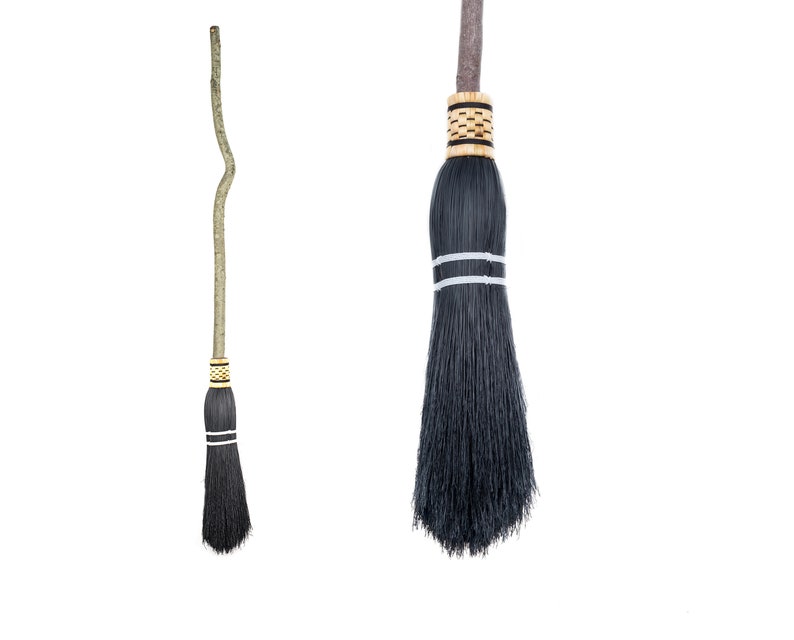 Besom Broom Black Handmade Ceremonial Broom Handfasting Etsy