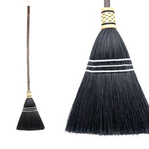 Kitchen Broom - Black - Handmade Broom, Wedding Gift, Housewarming, Vintage Home Decor, Rustic Wall Decor, Natural Folk Art