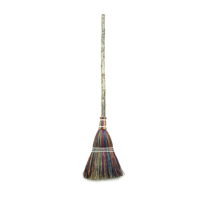 Kitchen Broom Rainbow Handmade Broom, Wedding Broom, Housewarming Gift, Rustic Home Decor image 3