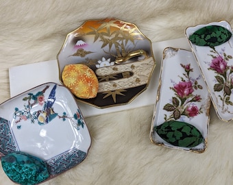 Antique Porcelain Pin Cushion Dish: Unique Sewing Notion