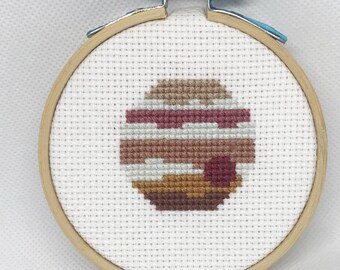 Jupiter Planet Solar System Astrology Astronomy Cross Stitch Pattern Instant Download