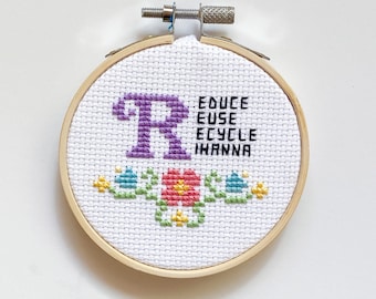 Four R Rihanna Broad City Cross Stitch Pattern Funny Instant Download