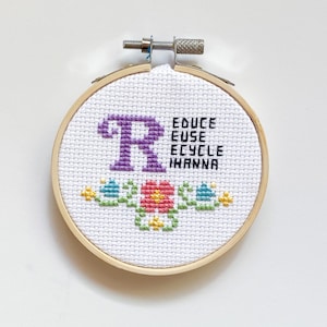 Four R Rihanna Broad City Cross Stitch Pattern Funny Instant Download