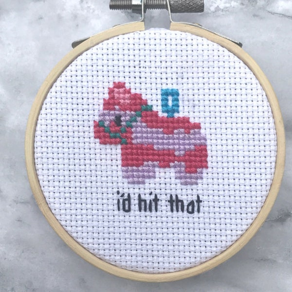 Piñata I'd Hit That Cross Stitch Pattern Funny Instant Download
