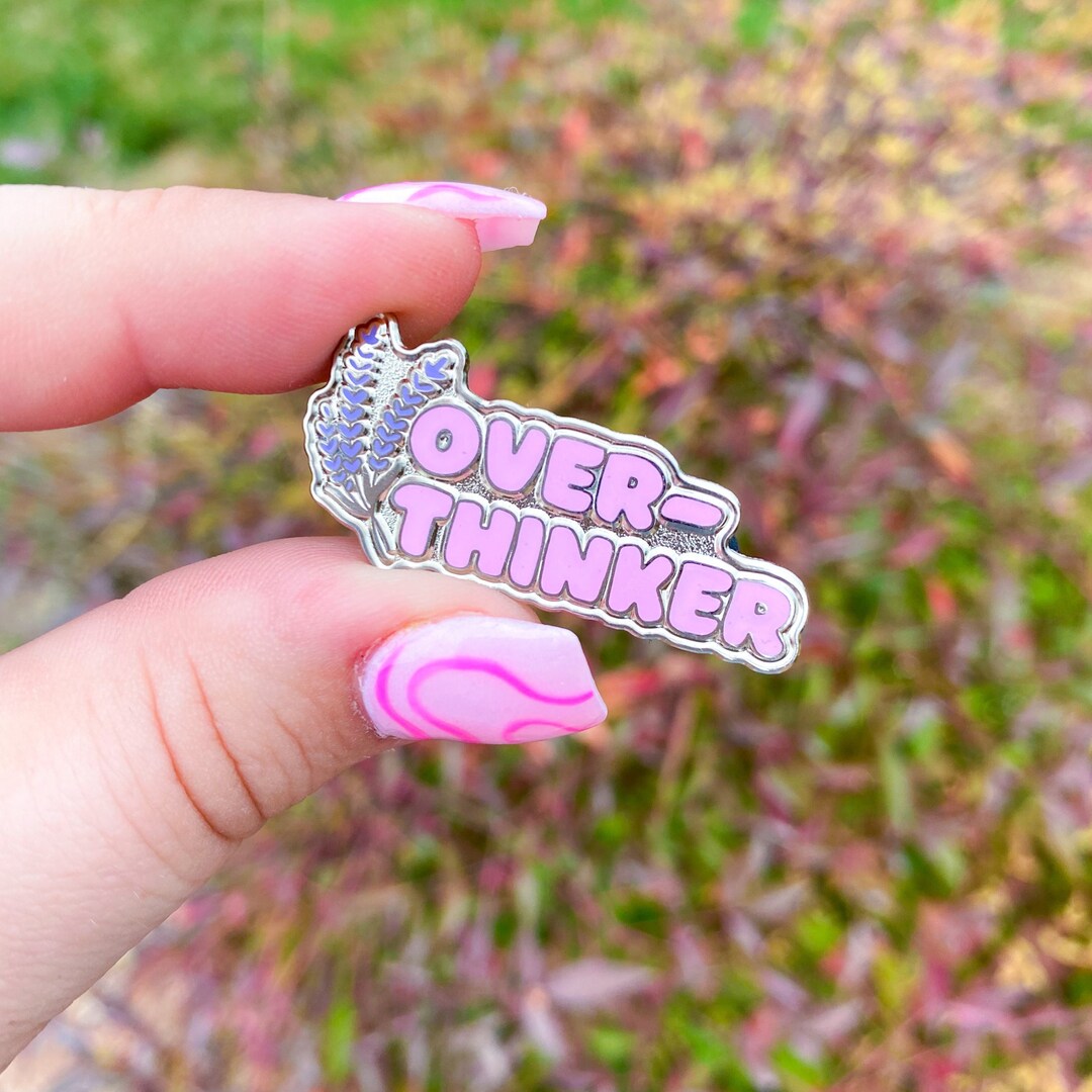 Overthinker Anxiety Floral Bluebonnets Pin // Enamel Pin - Etsy