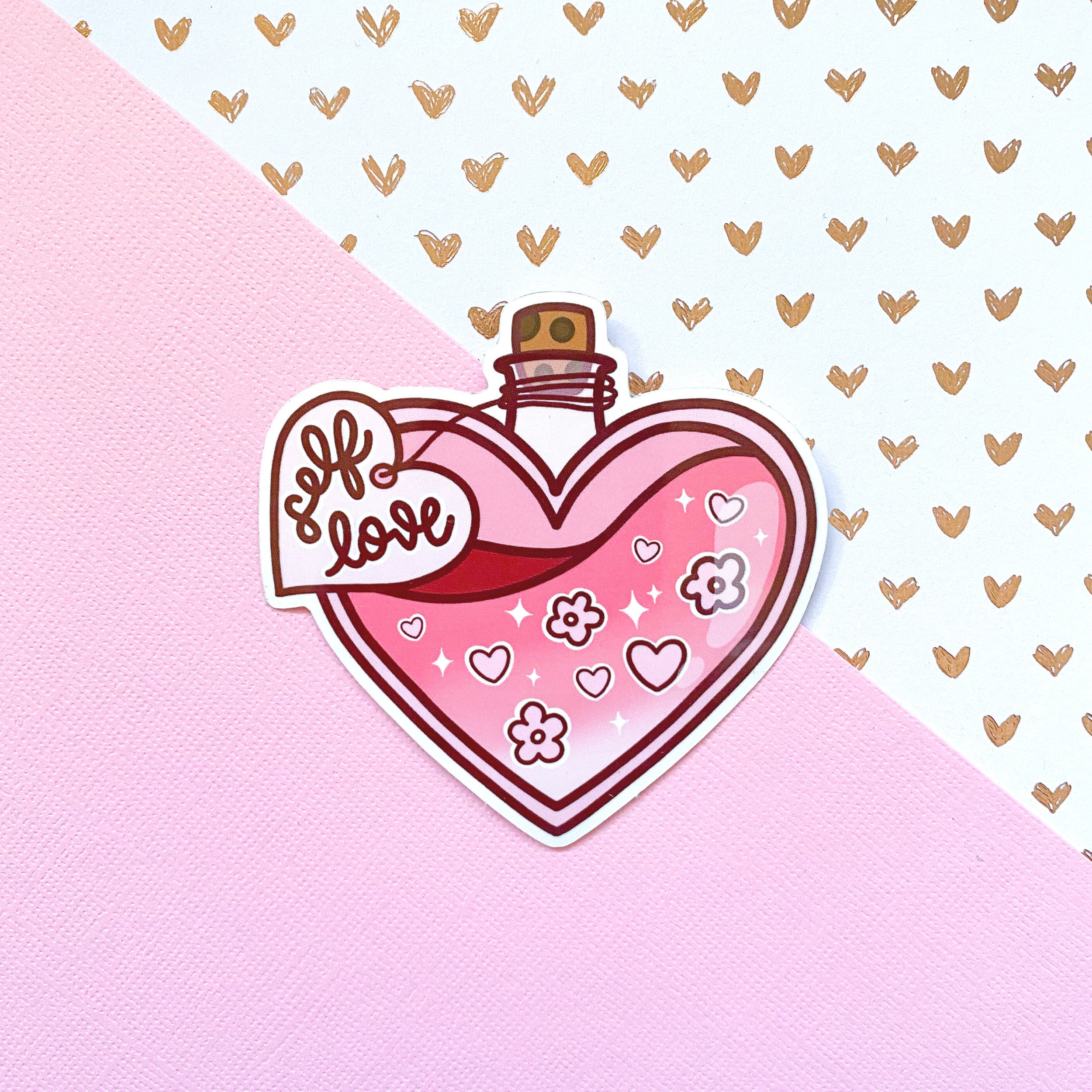 Self Love Sticker // Self Care Heart Jar Potion Bottle Witch - Etsy