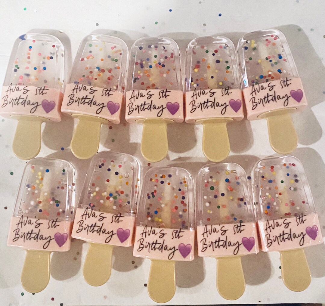 Personalized Cake Batter Lip Gloss Customized Lip Gloss Birthday Party