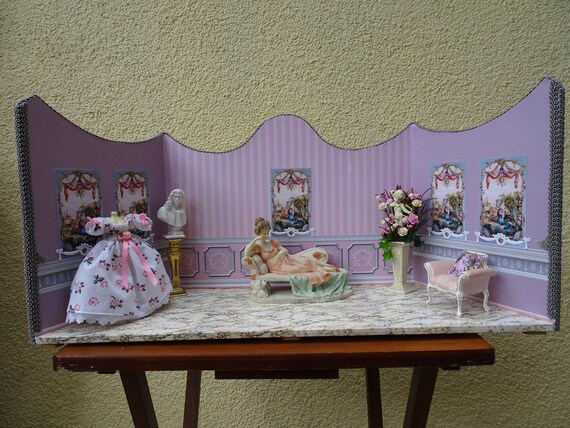 Diy 1 12 Dolls House Display To Decorate And Design Ooak Diorama Doll S House Handmade