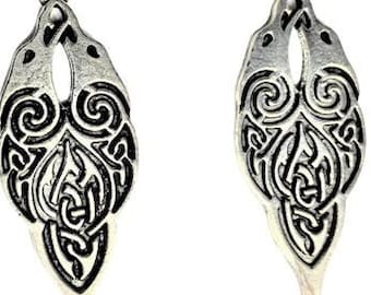 Twin Raven Earrings-Viking Jewelry, Handmade, Gift Wrapped, Hypoallergenic, Huginn & Muninn, Shield Maiden, Crows, Celtic Earrings