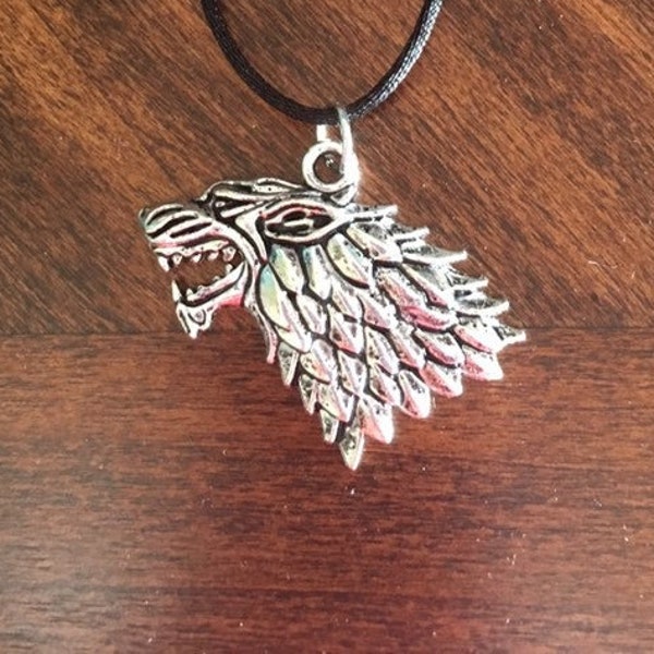 WOLF PENDANT,  Viking Necklace,  Fenrir,  Game of Thrones -House Stark, Norse, Norsemen,  Dire Wolf,  Viking Jewelry, Odin, Gift