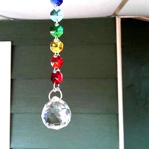 CHAKRA SUNCATCHER, Crystal Suncatcher, Handmade, Gift Wrapped,  Window, Rainbow, Prism, Decoration, Ornament, Yoga, Zen Décor, Chi, Gift