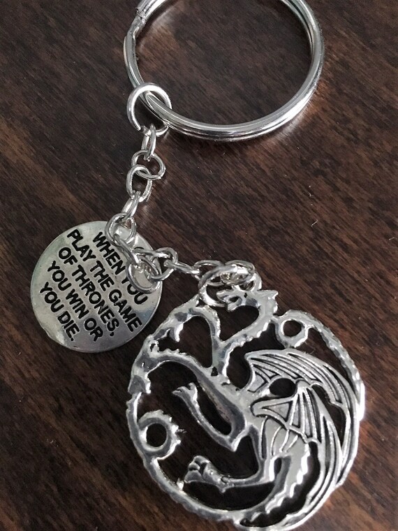Personalised Game of Thrones Mother of Dragons Daenerys Targaryen Key Ring Gift
