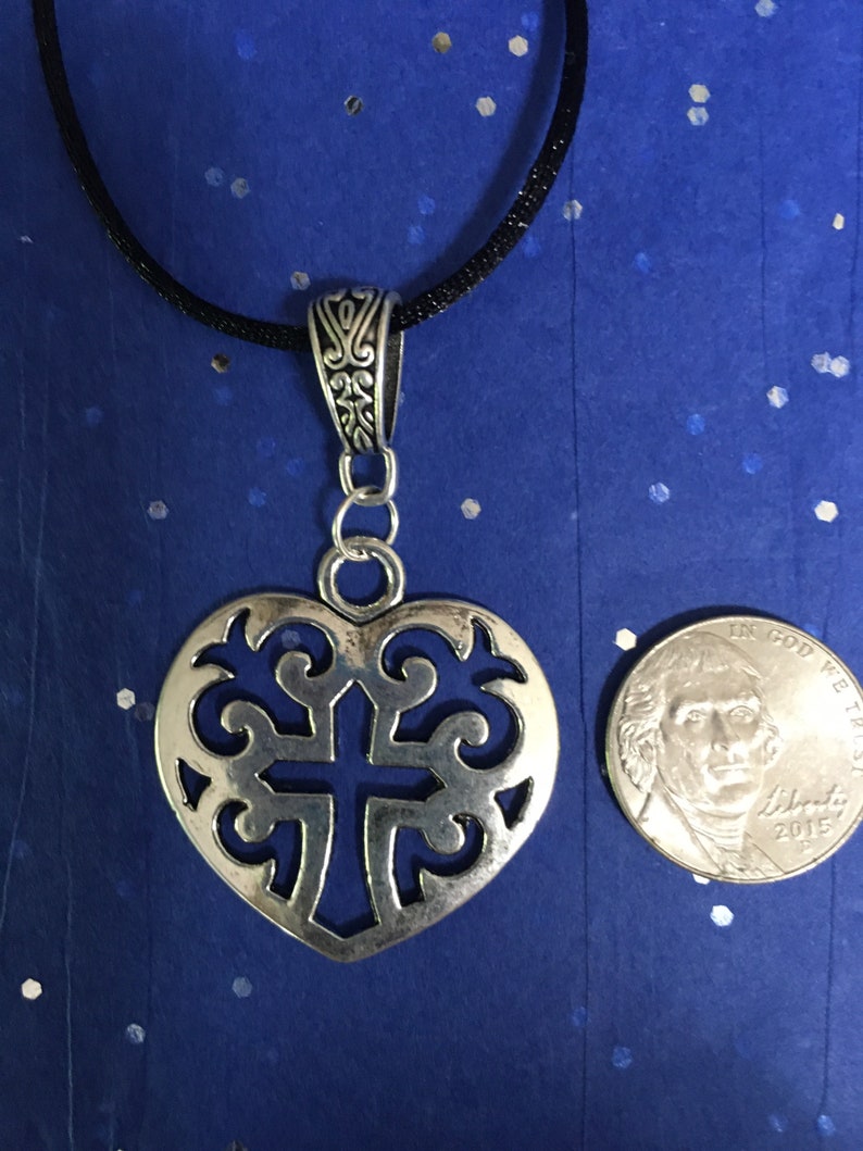 Statement Piece Jewelry Charm Accessory Unisex Spiritual Gift French Fluer de lis Gothic Necklace MEDIEVAL CROSS PENDANT
