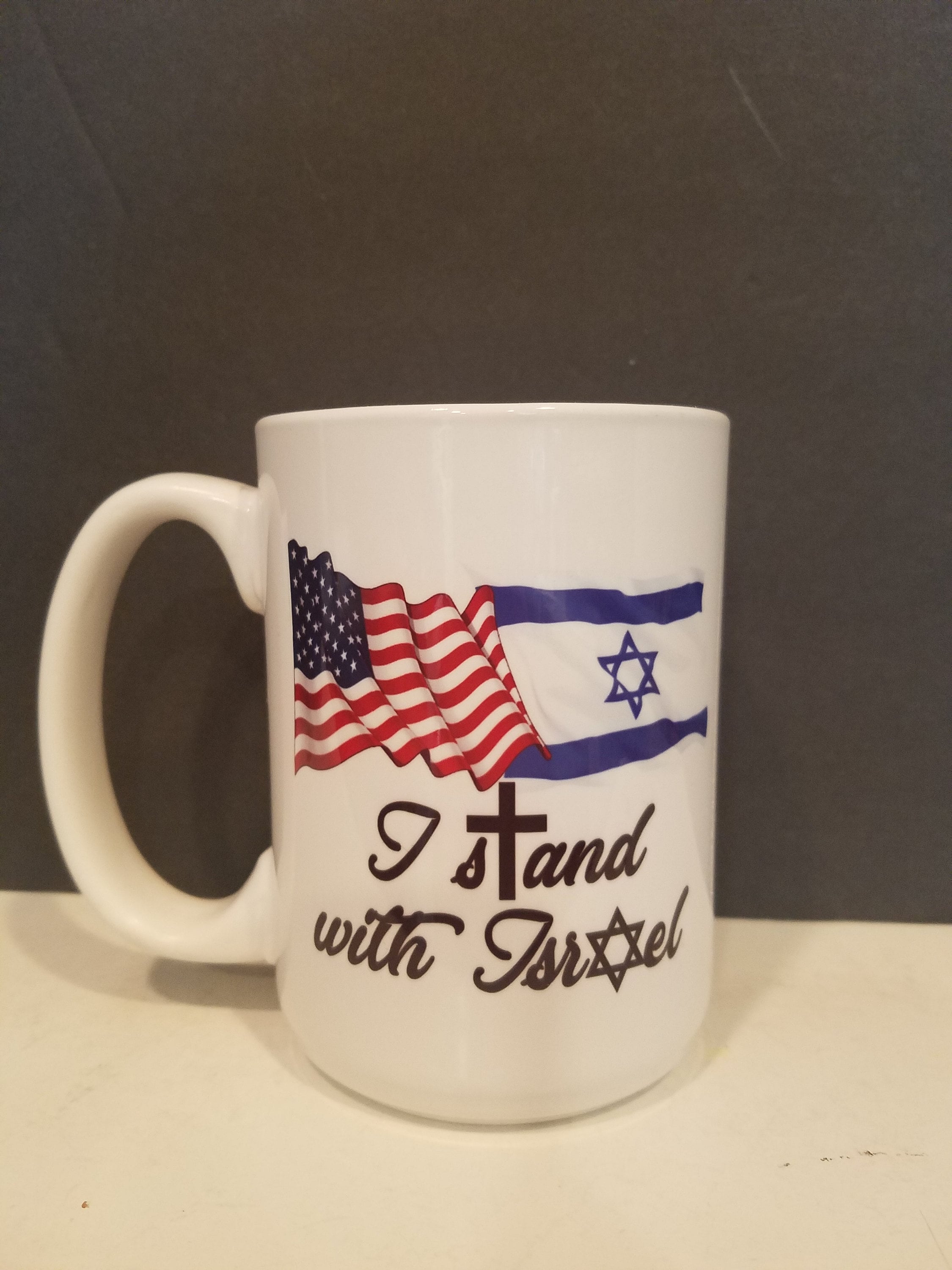 Israel Mug / I Stand With Israel / Ceramic Mug / American Flag Etsy