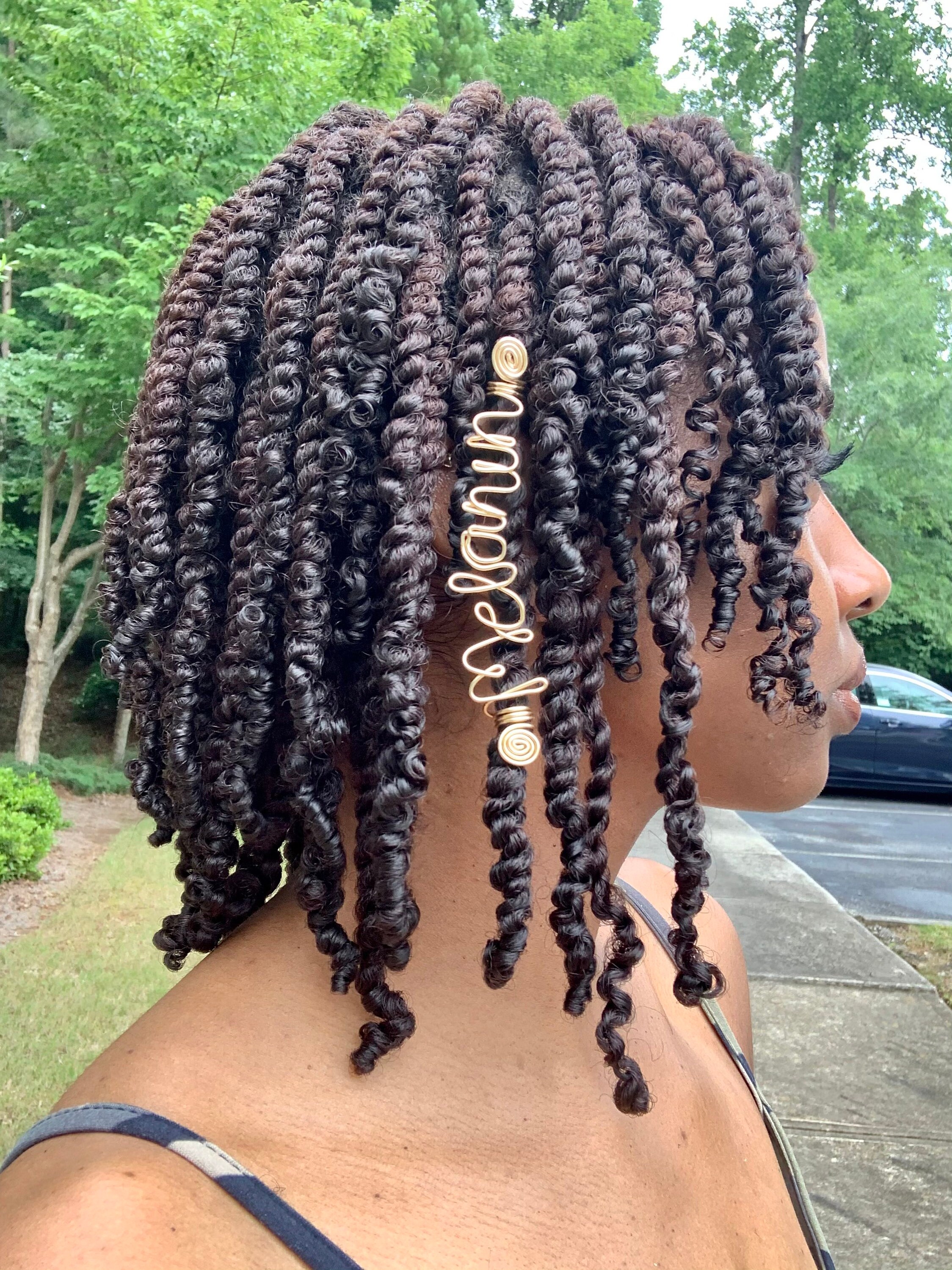 MarcellesDesigns LOC Jewelry - Gold Boss Word Hair Jewelry - Accessory for Dreadlocks/Braids/Twists