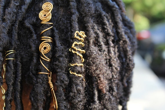 12 Styles Unisex Stone Beads Hair Dreadlock Loc Jewelry Pins Clips