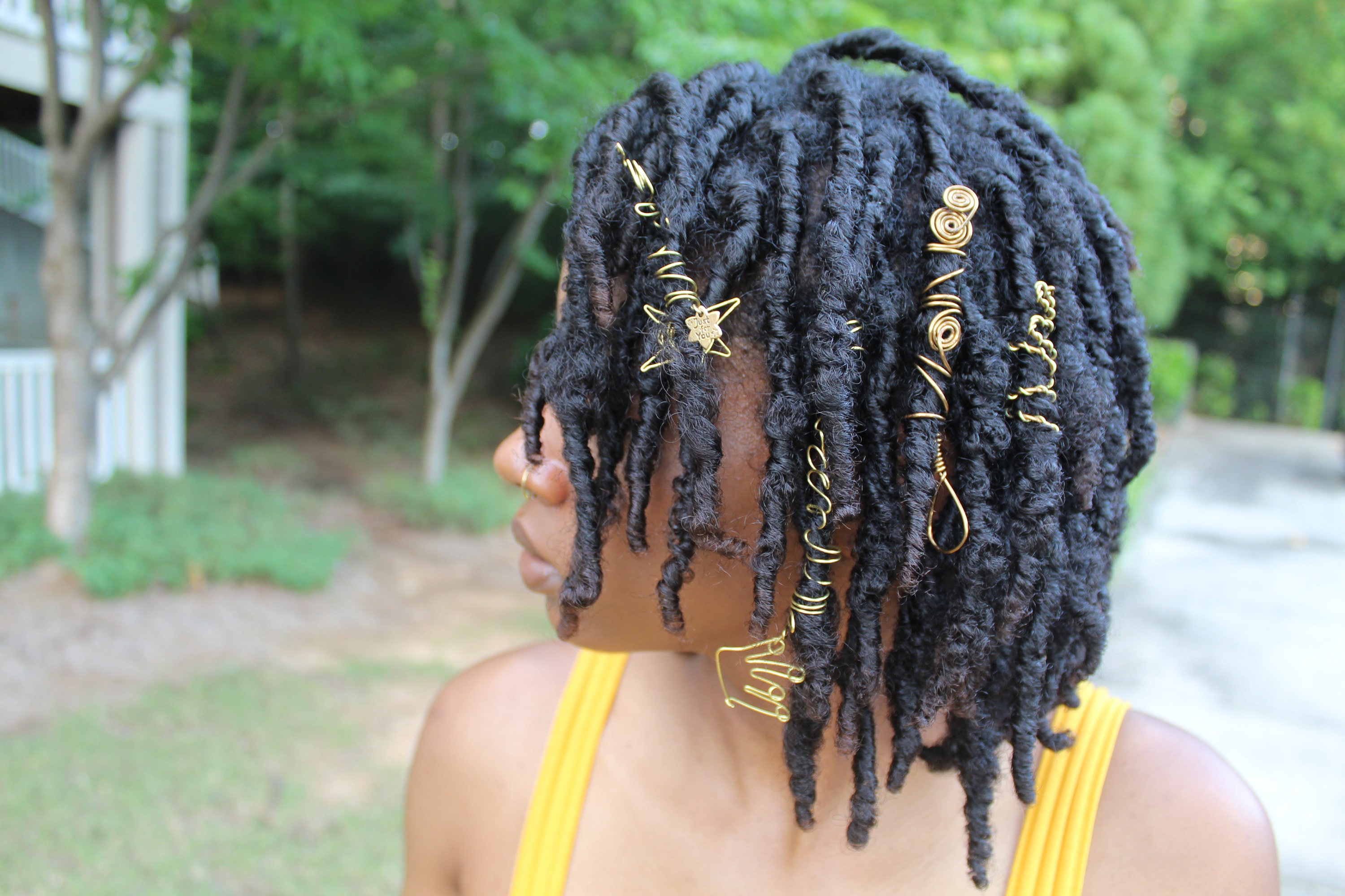 Handmade Gold Loc Jewelry Yas Queen hair Accessory for Locs