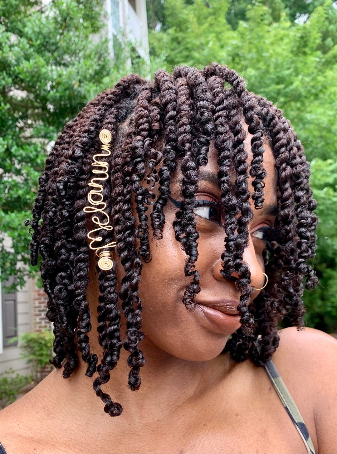 MarcellesDesigns LOC Jewelry - Gold Boss Word Hair Jewelry - Accessory for Dreadlocks/Braids/Twists