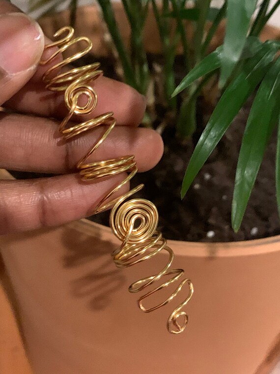 Handmade Gold Loc Jewelry Yas Queen hair Accessory for Locs, Braids, and  Twists 
