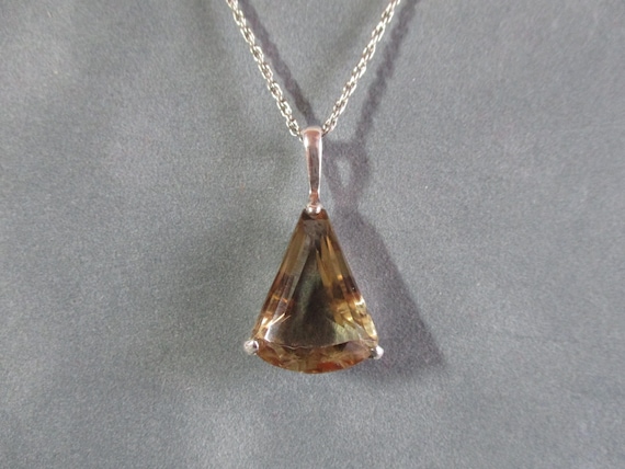 Smokey Topaz Sterling Pendant Necklace