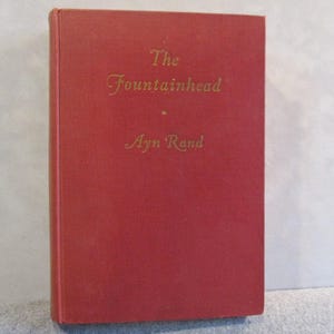 The Fountainhead by Ayn Rand, vintage book