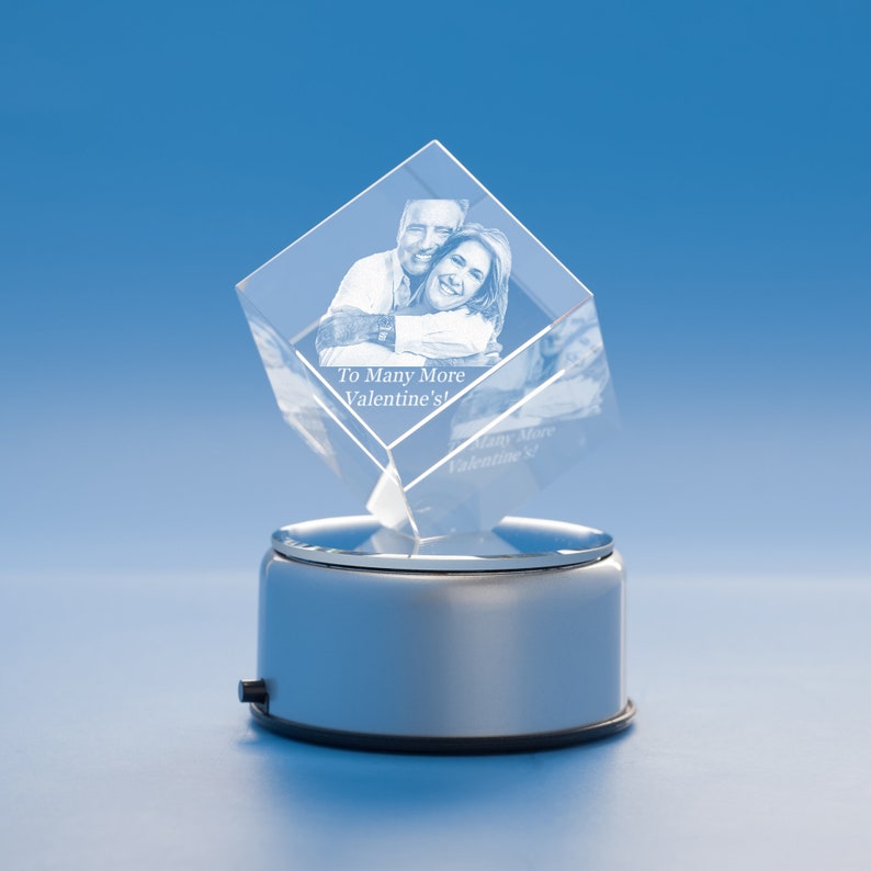 3D Cube Crystal Laser Engraved With Your Custom Photo by Etsy