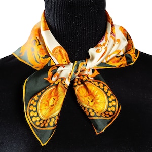 53 x 53 cm Lenço de seda quadrado, 100% lenço de seda de amoreira, presente para ela, lenço de pescoço, bandana de seda, acessório de bolsa, lenço para mulheres, lenço de cabelo