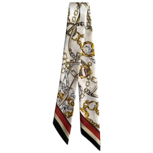 Pure Silk Skinny scarf, Wrist scarf, Hair ribbon, Bag Accessories, Silk Hair Scarf, Silk Hair Accessories