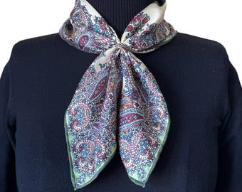 Sciarpa Uomo/Donna In Seta 100% Paisley - Fazzoletto Twill Rosso - QS175-15